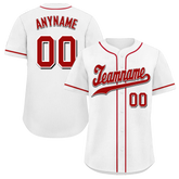 Custom White Classic Style Red Personalized Authentic Baseball Jersey BSBJ01-bd0fade